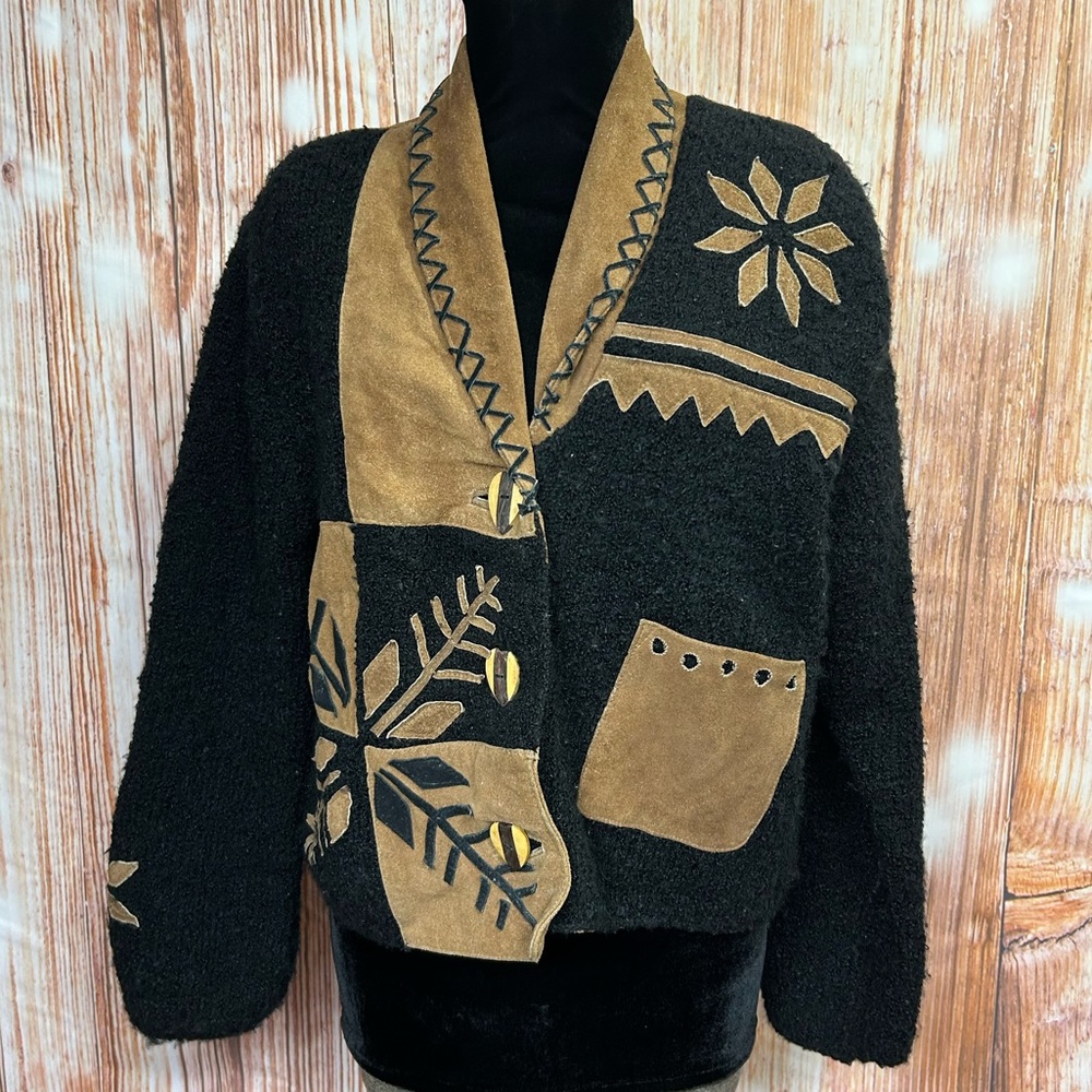 Vintage Sandy Starkman Mixed Media‎ Boho Coat